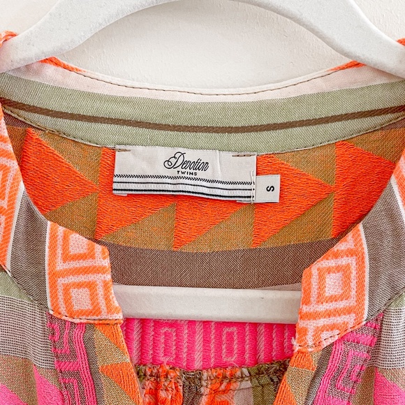 Devotion Twins Embroidered Ella Tunic Dress Multi S NWOT - Picture 9 of 13
